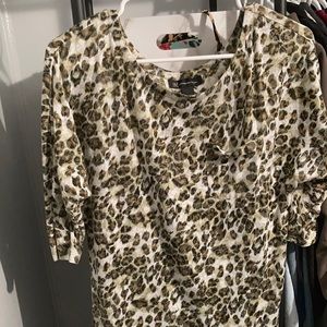 Leopard print t shirt with quarter length sleeves